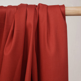 Tissu denim chino rouge de pompei - pretty mercerie - mercerie en ligne