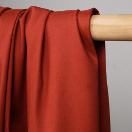 Tissu denim chino rouge de pompei - pretty mercerie - mercerie en ligne