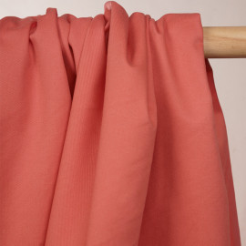 Tissu denim chino corail épicé - pretty mercerie - mercerie en ligne