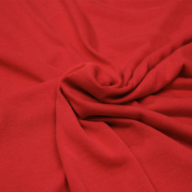 Tissu jersey cupro rouge  - pretty mercerie - mercerie en ligne