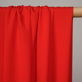 Tissu proviscose rouge poppy  - pretty mercerie - mercerie en ligne