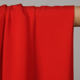 Tissu proviscose rouge poppy  - pretty mercerie - mercerie en ligne
