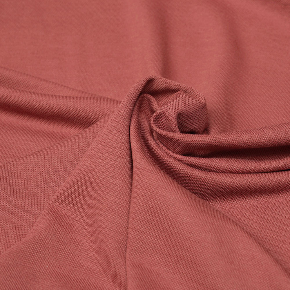 Tissu polo maille piquée dusty cedar  - pretty mercerie - mercerie en ligne