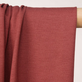 Tissu polo maille piquée dusty cedar  - pretty mercerie - mercerie en ligne