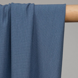 Tissu polo maille piquée airy blue  - pretty mercerie - mercerie en ligne