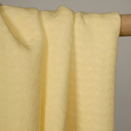 Tissu Jacquard Jardin d'hiver Blanc