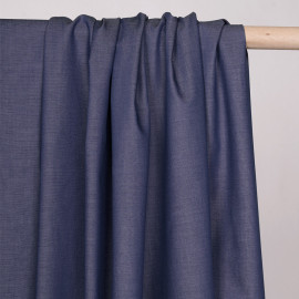 TISSU COTON IMPRIMÉ ANCRE BLEU & BLANC X 10CM