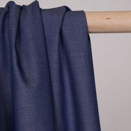 Tissu coton effet denim bleu indigo - pretty mercerie - mercerie en ligne