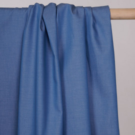 TISSU COTON IMPRIMÉ ANCRE BLEU & BLANC X 10CM