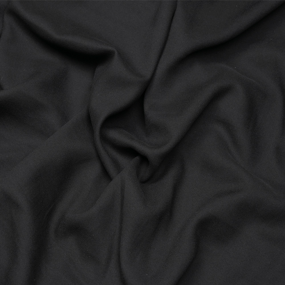 Tissu crêpe proviscose noir - pretty mercerie - mercerie en ligne