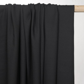 Tissu crêpe proviscose noir - pretty mercerie - mercerie en ligne