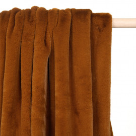 Tissu fausse fourrure caramel - pretty mercerie - mercerie en ligne