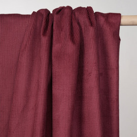 Tissu velours côtelé coton ruby wine - mercerie en ligne - pretty mercerie 