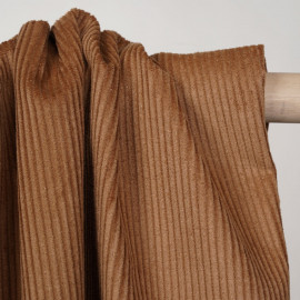 Tissu velours côtelé coton cashew - mercerie en ligne - pretty mercerie