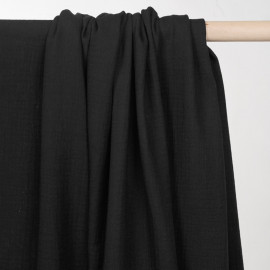 tissu double gaze de coton noir - pretty mercerie - mercerie en ligne