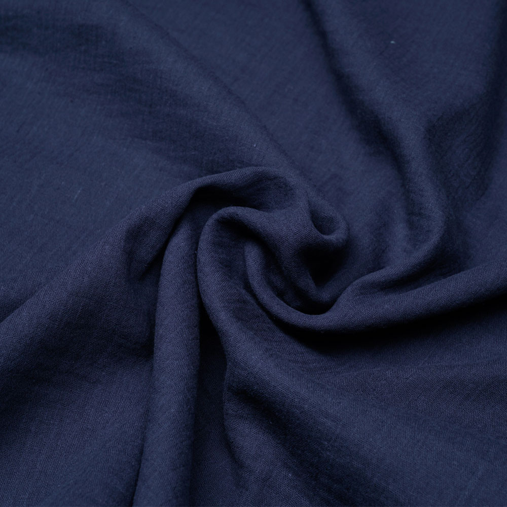TISSU COTON IMPRIMÉ ANCRE BLEU & BLANC X 10CM
