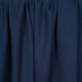 tissu double gaze de coton bleu insignia  - pretty mercerie - mercerie en ligne