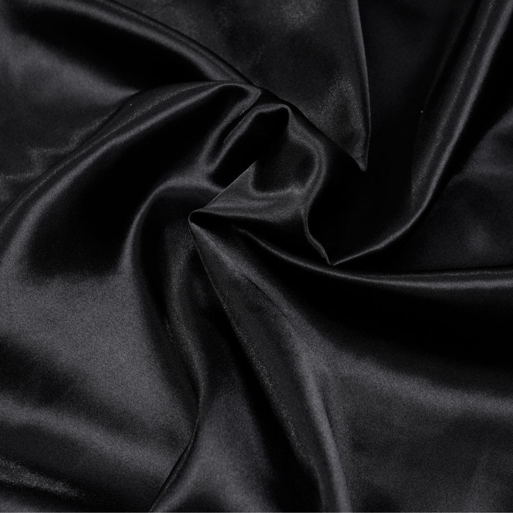 Doublure satin polyester noir - pretty mercerie - mercerie en ligne