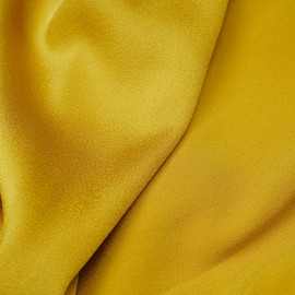 Tissu crêpe triacétate moutarde pretty mercerie - mercerie en ligne
