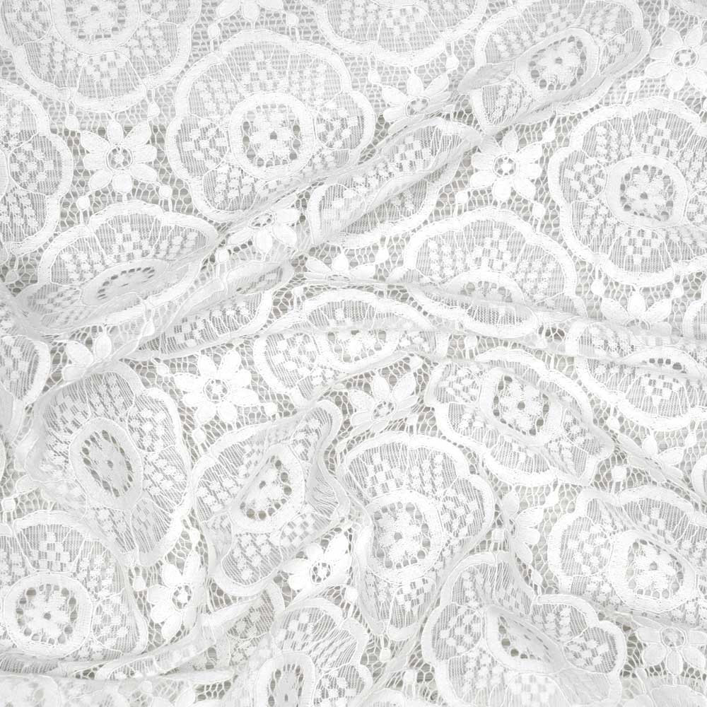 Tissu Jacquard Jardin d'hiver Blanc