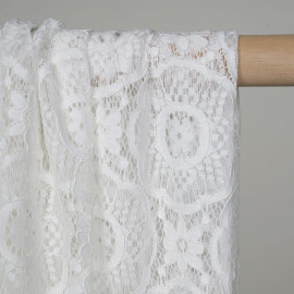 Tissu Jacquard Jardin d'hiver Blanc