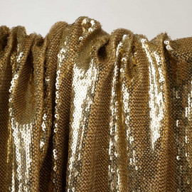 TISSU SEQUIN EFFET CUIR NOIR