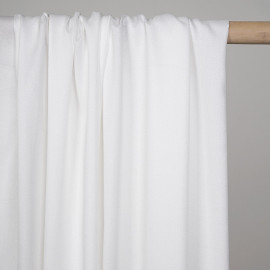 Tissu crêpe proviscose blanc - pretty mercerie - mercerie en ligne