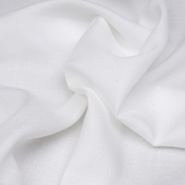 Tissu crêpe proviscose blanc - pretty mercerie - mercerie en ligne