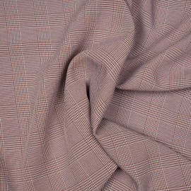 Tissu Prince de Galles sequoia et blanc - pretty mercerie - mercerie en ligne