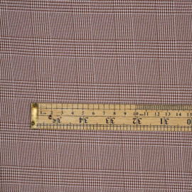 Tissu Prince de Galles sequoia et blanc - pretty mercerie - mercerie en ligne