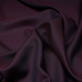 Tissu tencel et laine sergé aubergine et bleu nuit - pretty mercerie - mercerie en ligne