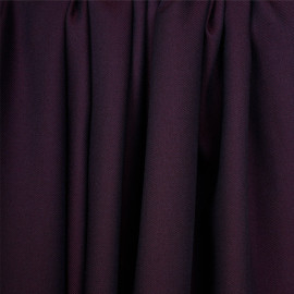 Tissu tencel et laine sergé aubergine et bleu nuit - pretty mercerie - mercerie en ligne