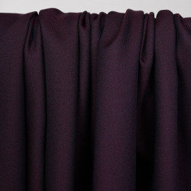Tissu tencel et laine sergé aubergine et bleu nuit - pretty mercerie - mercerie en ligne