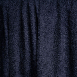 Tissu maille mohair bouclé bleu éclipse - pretty mercerie - mercerie en ligne
