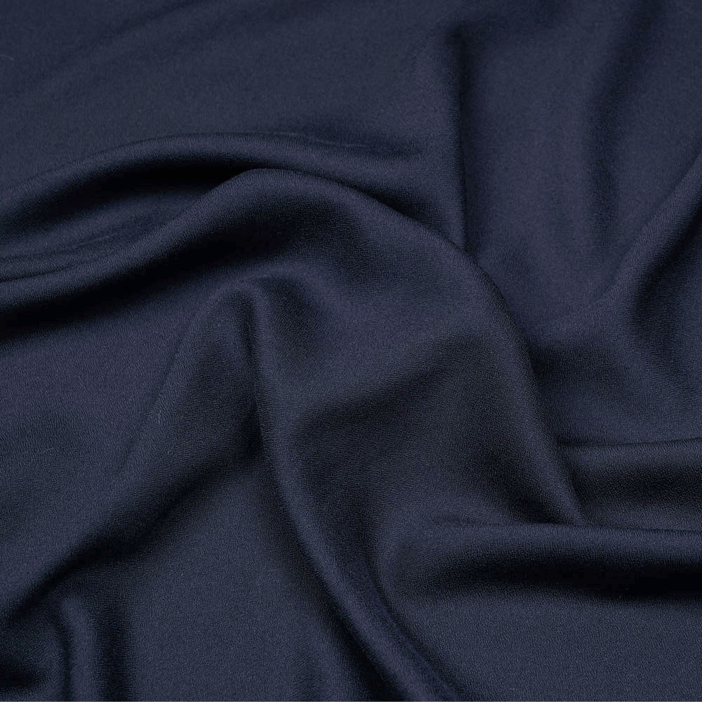 Tissu crêpe proviscose bleu éclipse - pretty mercerie - mercerie en ligne