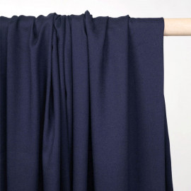 Tissu crêpe proviscose bleu éclipse - pretty mercerie - mercerie en ligne