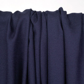 Tissu crêpe proviscose bleu éclipse - pretty mercerie - mercerie en ligne