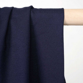 Tissu crêpe proviscose bleu éclipse - pretty mercerie - mercerie en ligne