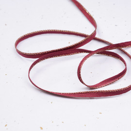 Rubans tissé graphique rose & noir