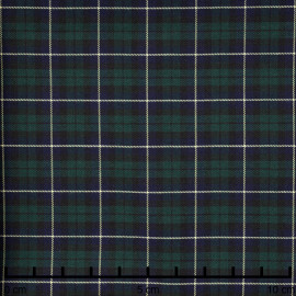 Tissu coton et lycra tartan bleu et vert - pretty mercerie - mercerie en ligne