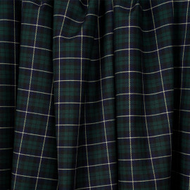 Tissu coton et lycra tartan bleu et vert - pretty mercerie - mercerie en ligne