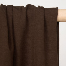 Tissu maille jersey cacao - pretty mercerie - mercerie en ligne