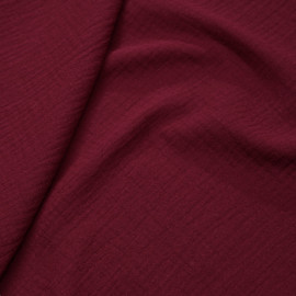 tissu double gaze de coton rumba red  - pretty mercerie - mercerie en ligne