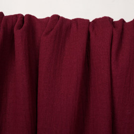 tissu double gaze de coton rumba red  - pretty mercerie - mercerie en ligne