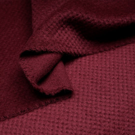 Tissu drap de laine ruby wine - pretty mercerie - mercerie en ligne