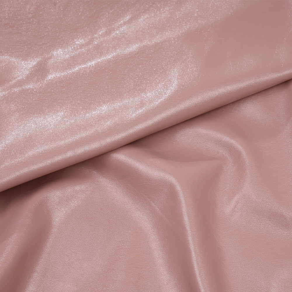 Tissu simili cuir texturé rose dawn  -pretty mercerie - mercerie en ligne