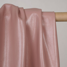 Tissu simili cuir texturé rose dawn  -pretty mercerie - mercerie en ligne