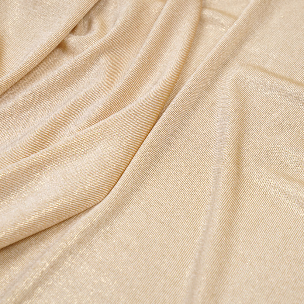 Tissu maillot de bain beige et paillettes or - pretty mercerie - mercerie en ligne