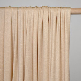 Tissu maillot de bain beige et paillettes or - pretty mercerie - mercerie en ligne
