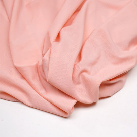 Tissu maillot de bain tropical peach tissé losanges - pretty mercerie - mercerie en ligne